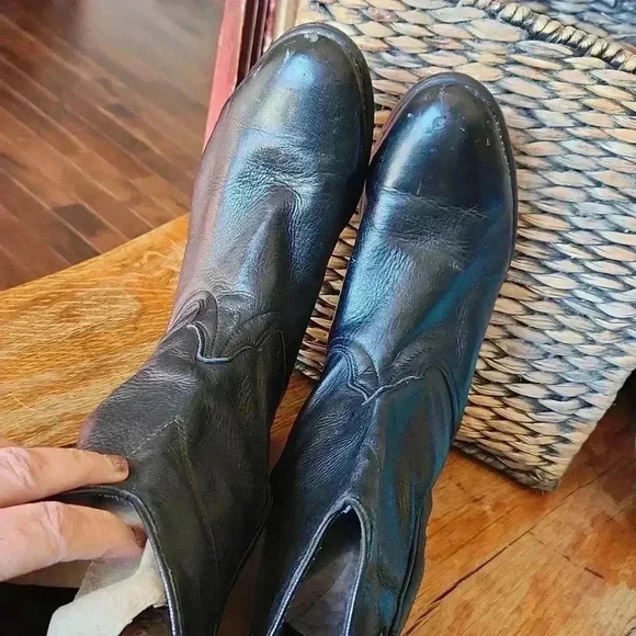 Laredo Genuine Leather Classic Black Western‎ Cowgirl Boots Size 7.5 M - Picture 6 of 9